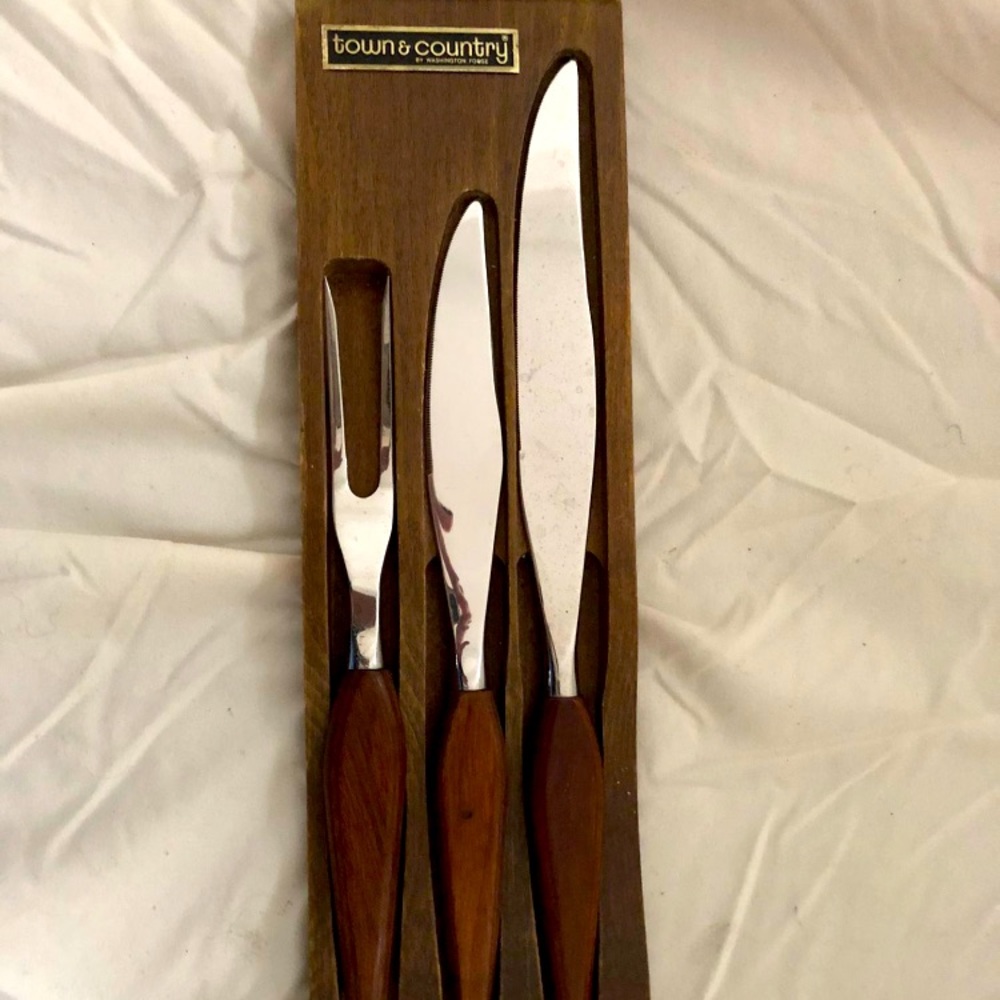 Midcentiry teak carving tools